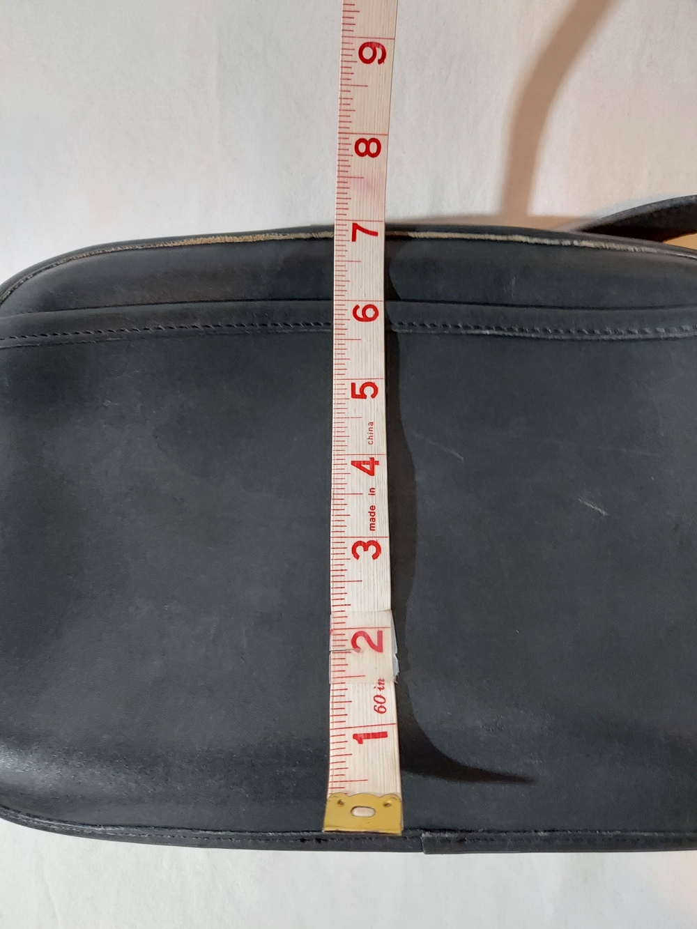 RARE VTG 70s Coach Navy Leather Crossbody Pre-Serial Camera Bag - Picture 9 of 11